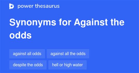 defying the odds synonym